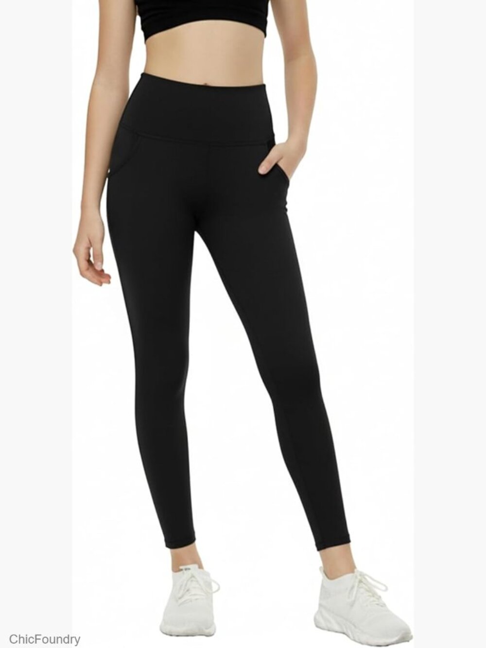 Girls Leggings with Pockets Soft High Waist Athletic Yoga Pants 6-14Y